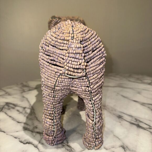 Pottery Barn Kids Moo Deng Handmade Hippo Coconut Tree Bead 17" Hippopotamus - Picture 5 of 15